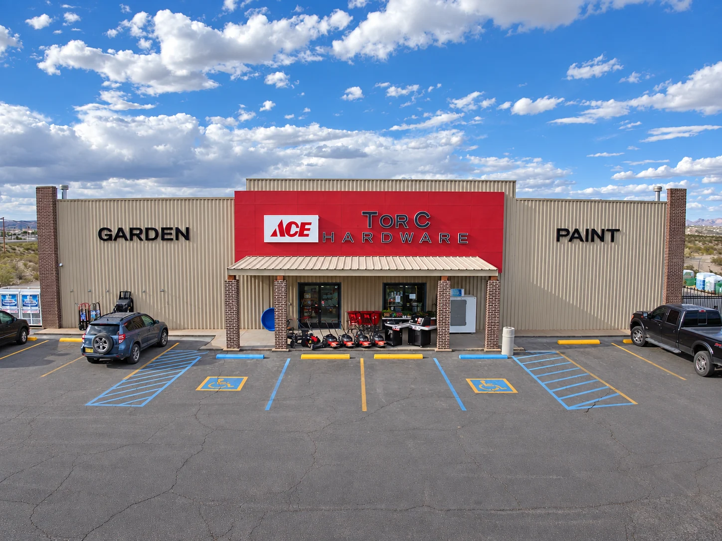 T or C Ace Hardware storefront in Truth or Consequences, NM